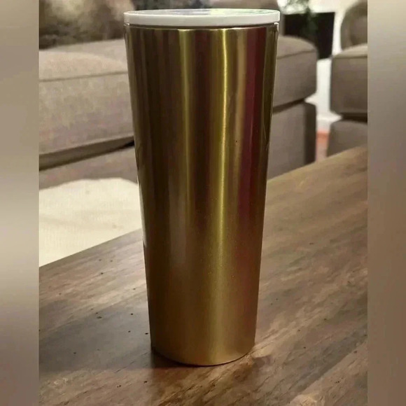 Starbucks Gold Sprkl Metallic Ombré Stainless Steel 24oz Cold Cup Venti Tumbler - Picture 2 of 6